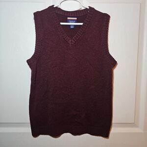 French Toast Girls Burgundy Uniform Sweater Vest Large 10/12